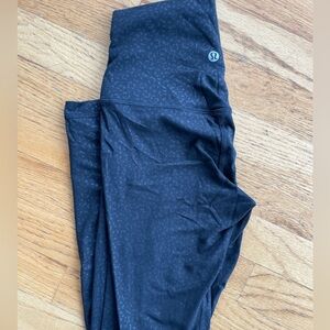Lululemon Align black w/ leopard print